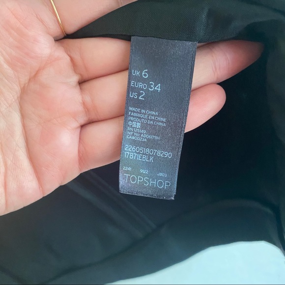 TOPSHOP black open lapel blazer SZ 2 - Picture 7 of 12